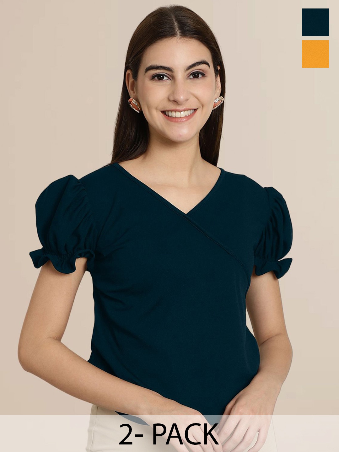 

Tromko Puff Sleeve Top, Multi