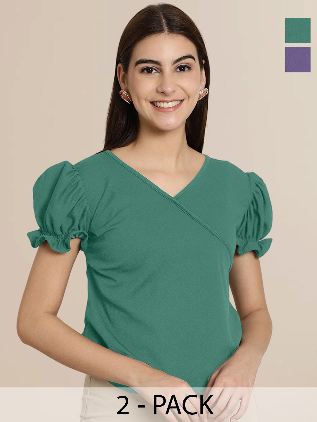 

Tromko Puff Sleeve Top, Multi