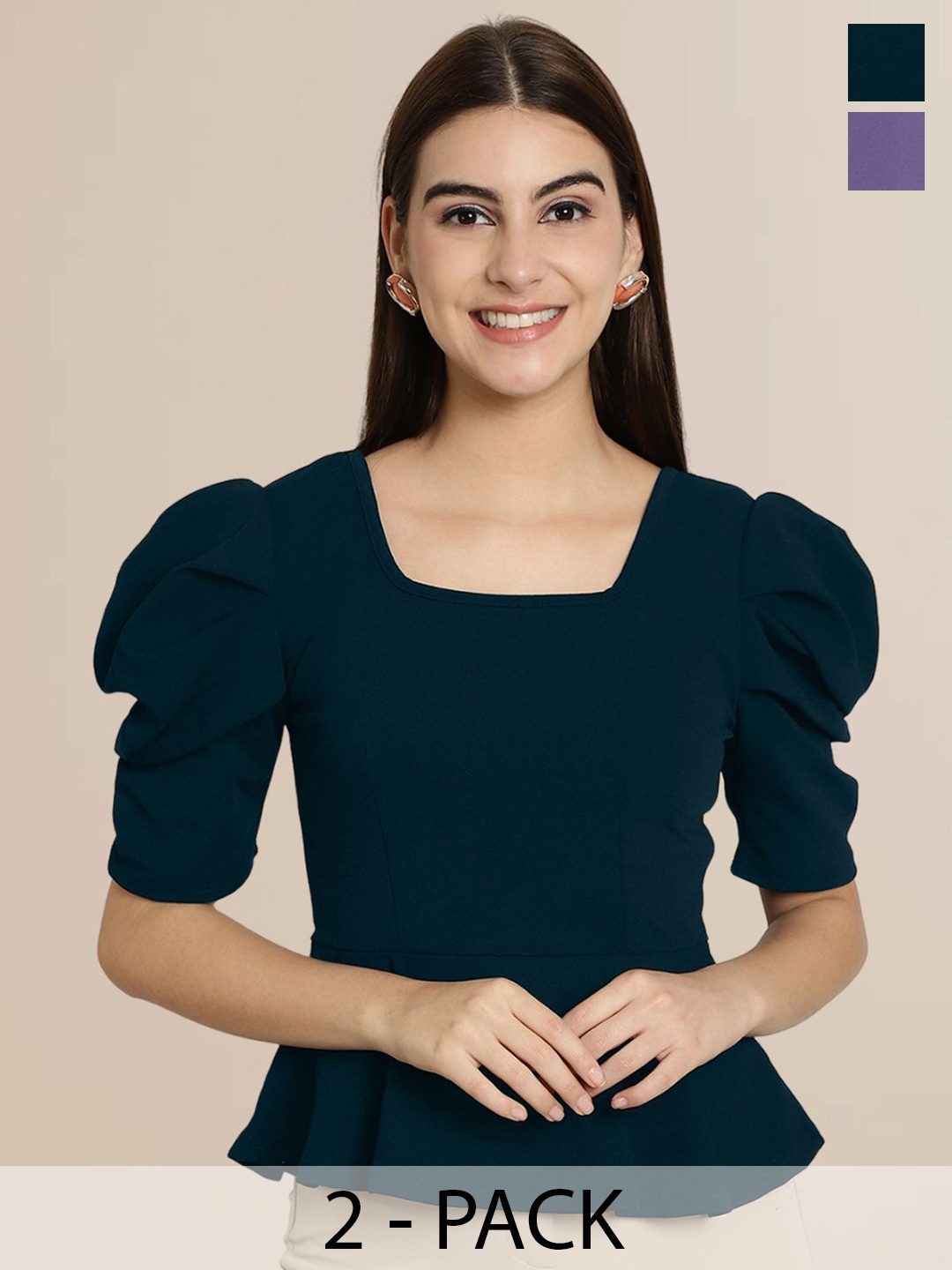

Tromko Puff Sleeve Top, Multi