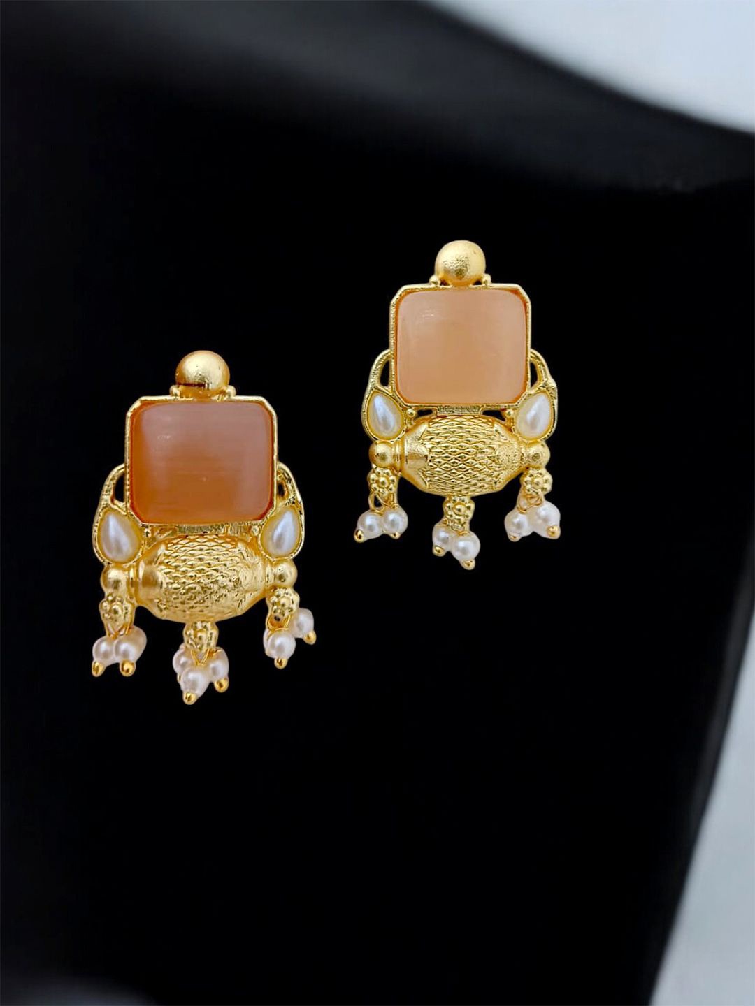 

TISHUL JEWELS Classic Drop Earrings, Peach