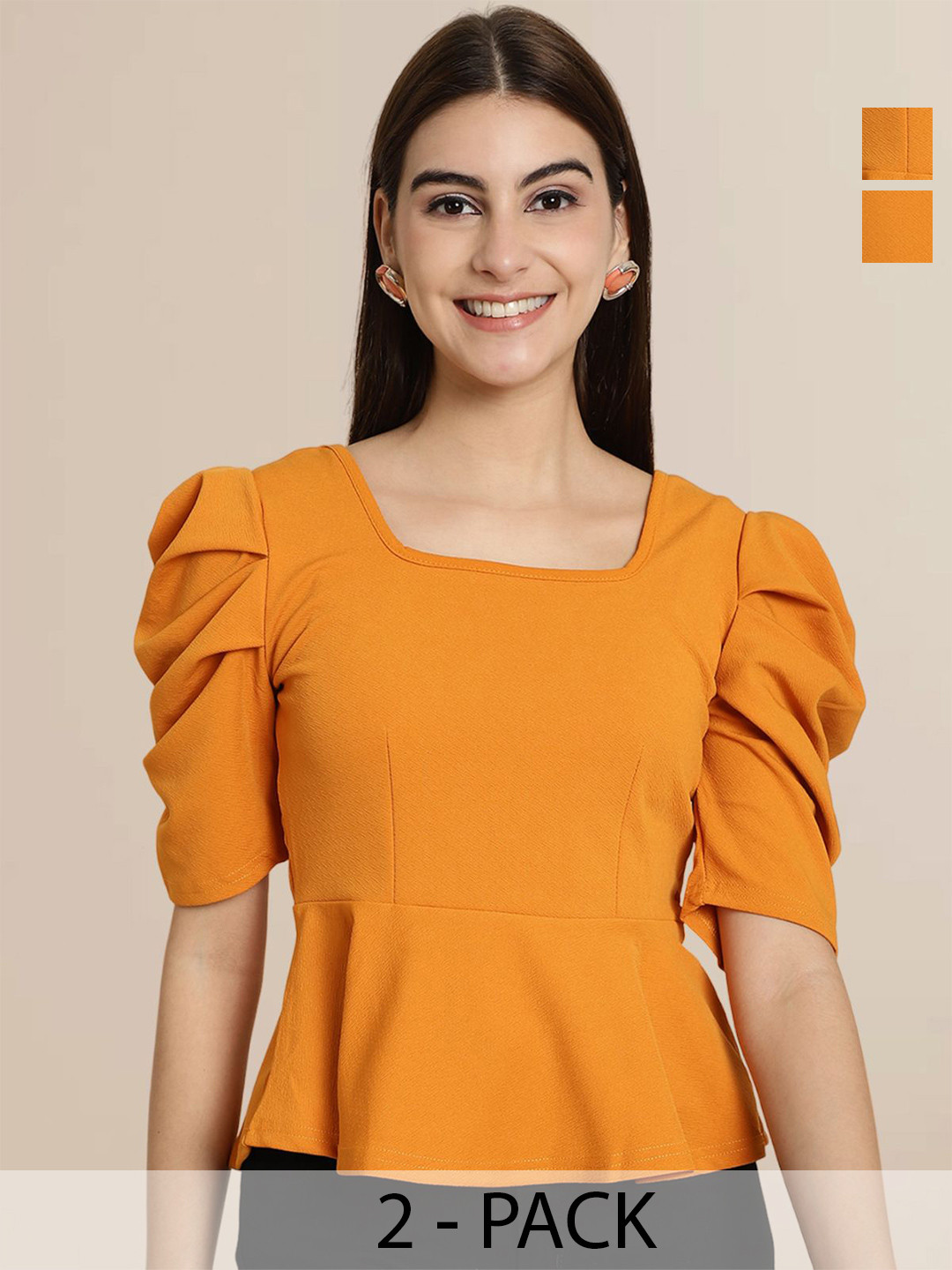 

Tromko Puff Sleeve Top, Multi