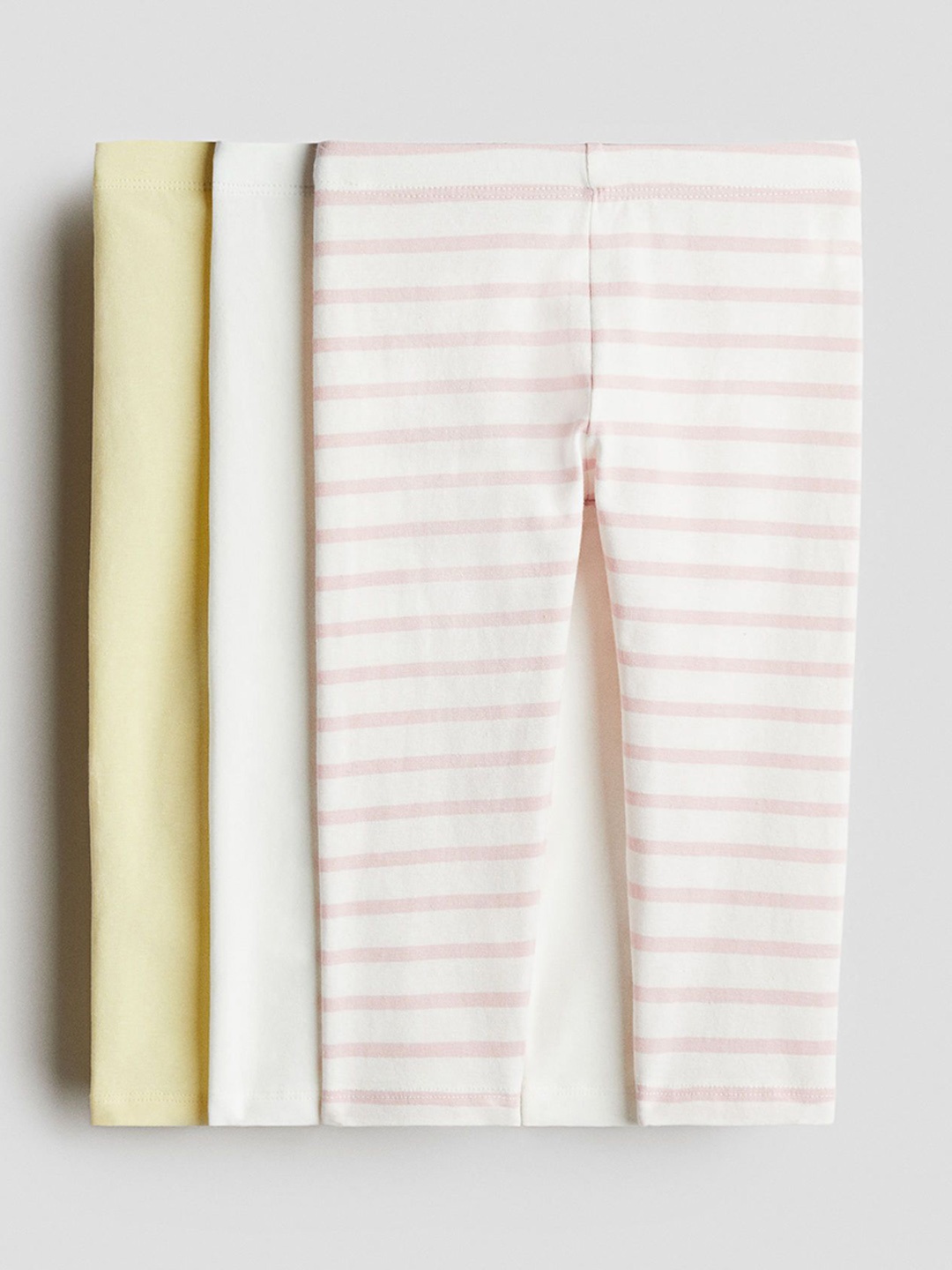 

H&M 3-Pack Cotton Leggings, Yellow