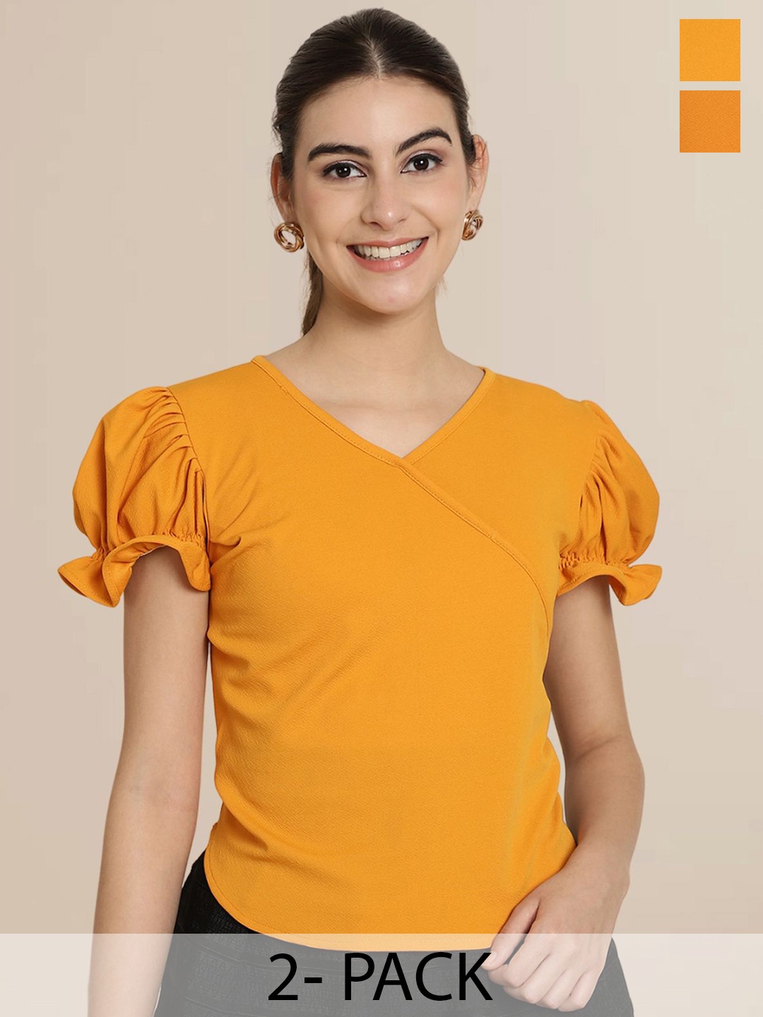 

Tromko Puff Sleeve Top, Multi
