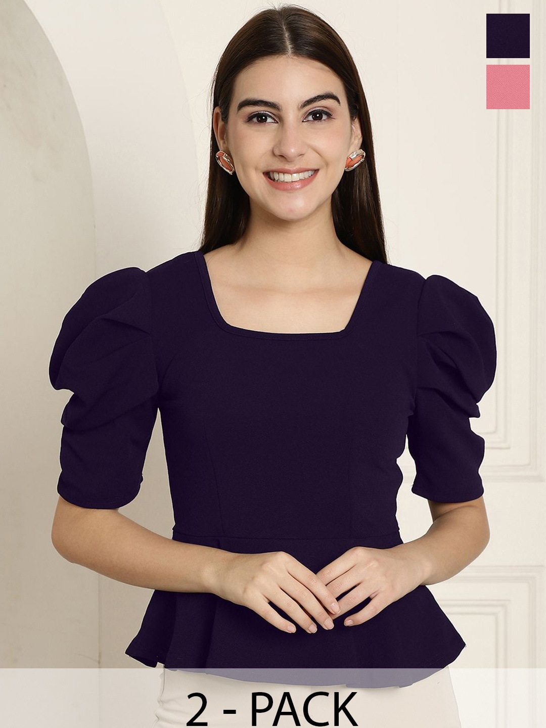 

Tromko Puff Sleeve Top, Multi