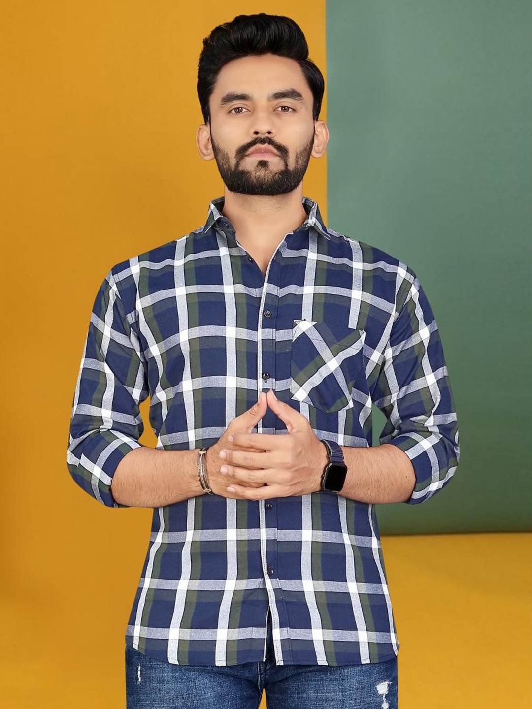 

Metronaut Men Classic Opaque Checked Casual Shirt, Multi