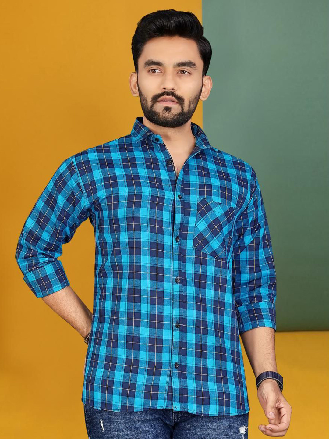 

Metronaut Men Classic Buffalo Checks Opaque Checked Casual Shirt, Multi