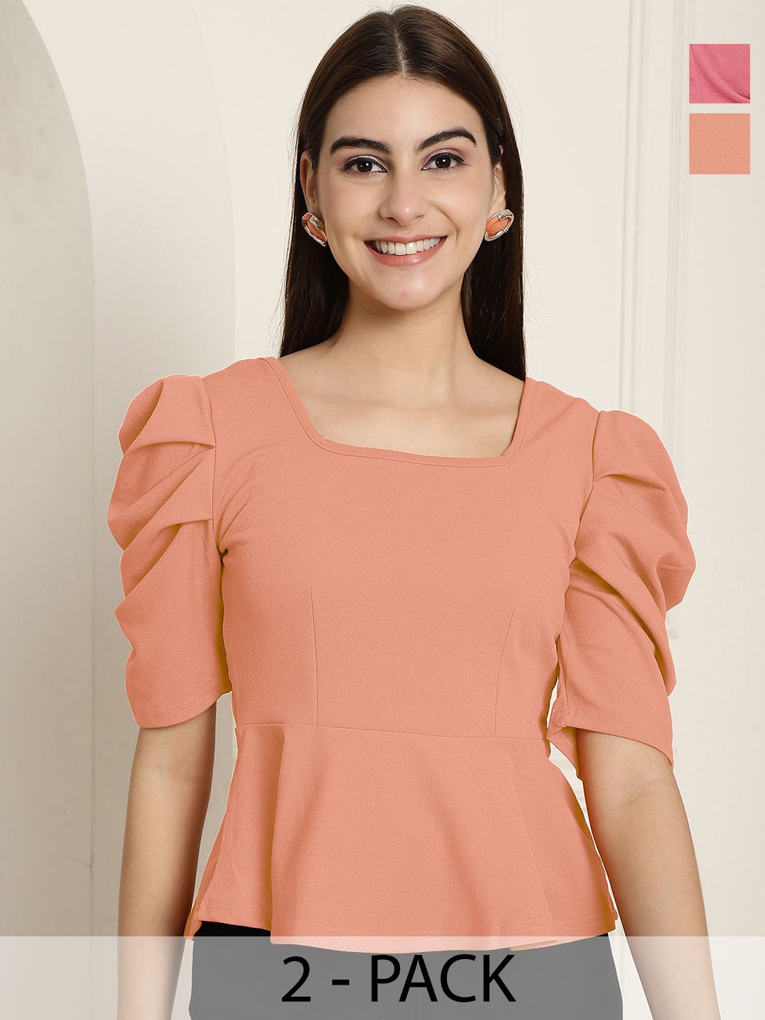 

Tromko Puff Sleeve Top, Multi