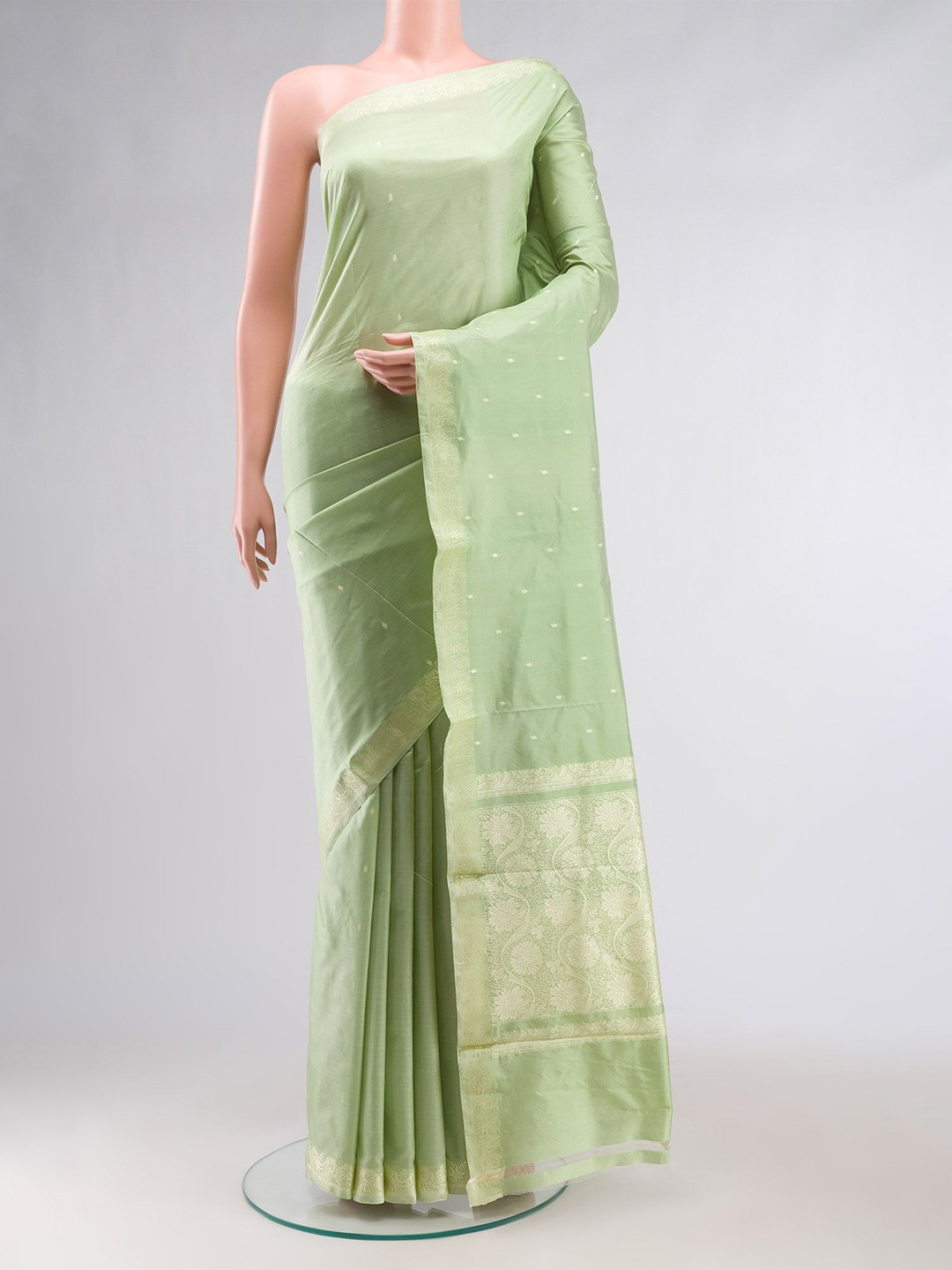 

Nalli Woven Design Pure Silk Saree, Green