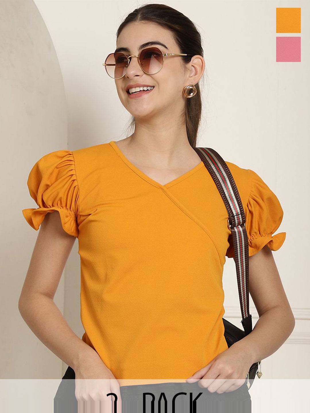 

Tromko Puff Sleeve Top, Multi