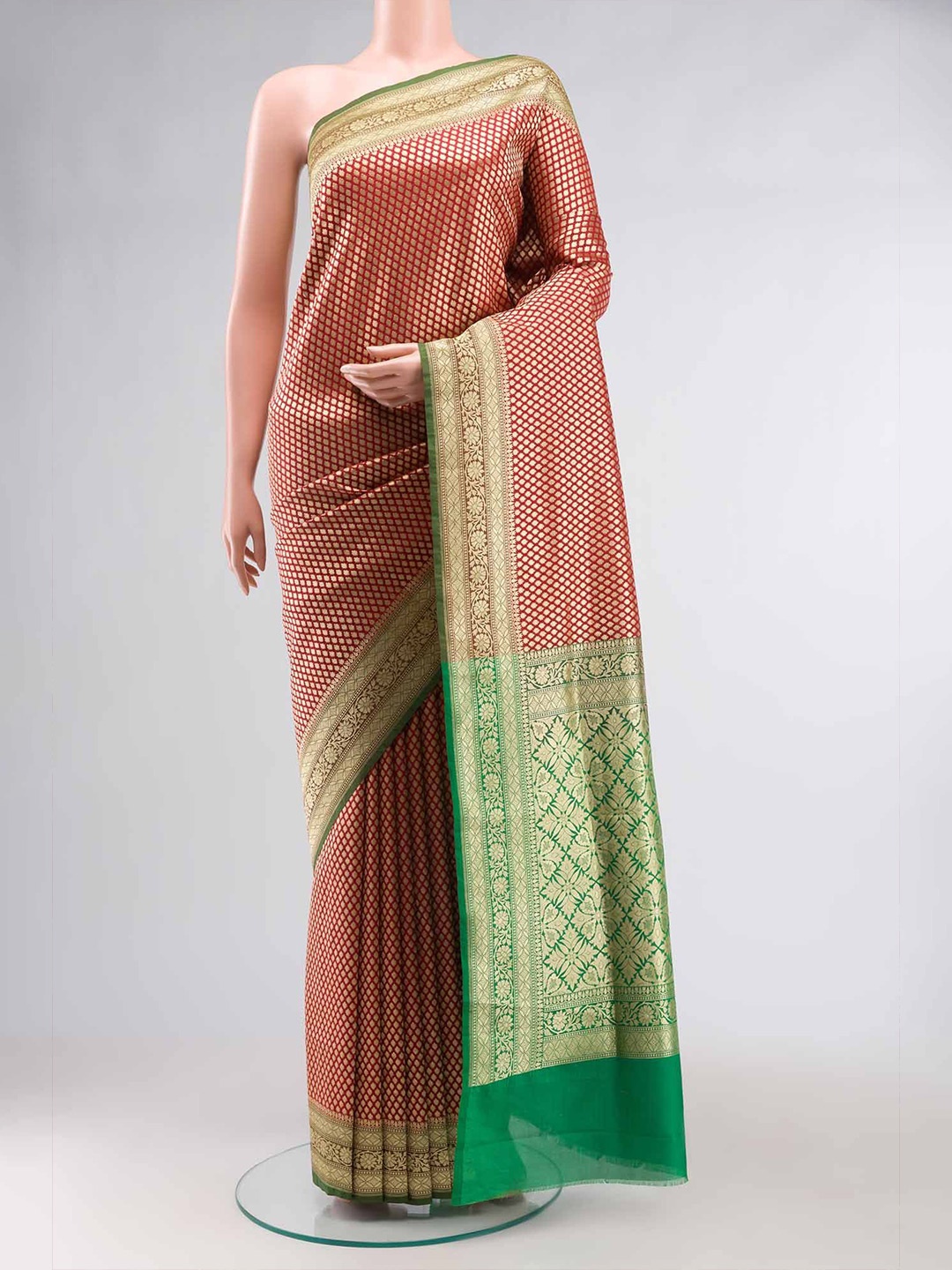 

Nalli Woven Design Silk Blend Saree, Maroon