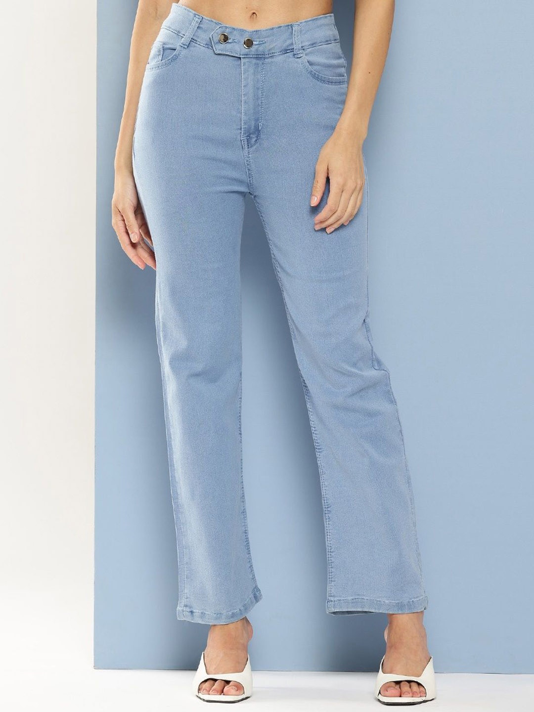 

BAESD Girl Comfort High-Rise Clean Look Stretchable Bootcut Jeans, Blue