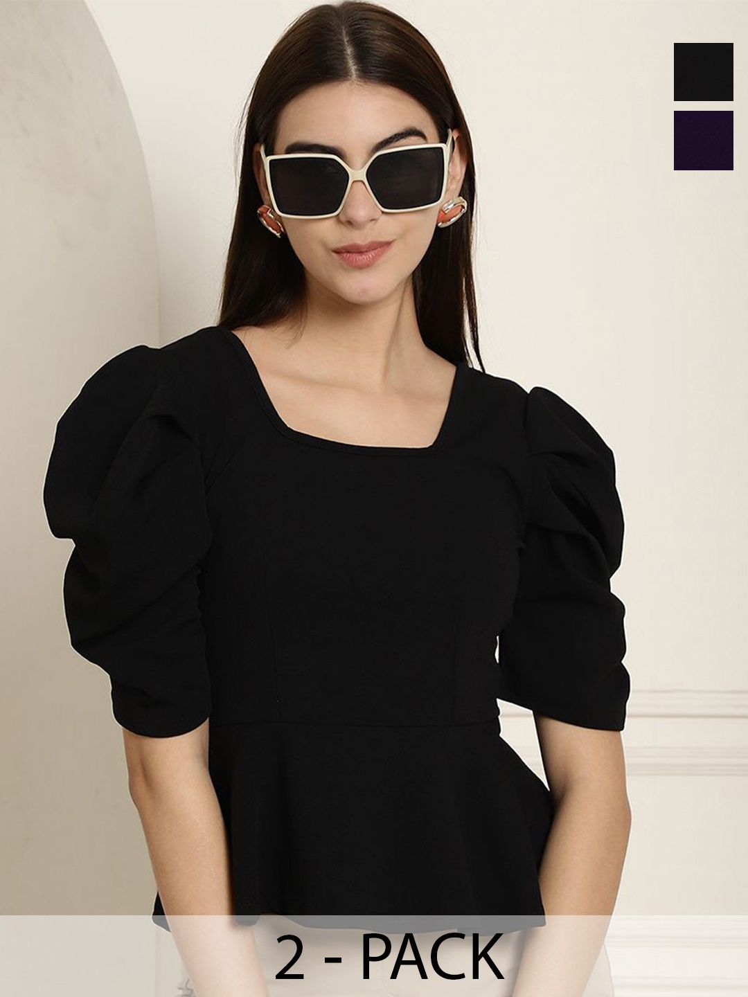 

Tromko Puff Sleeve Top, Multi