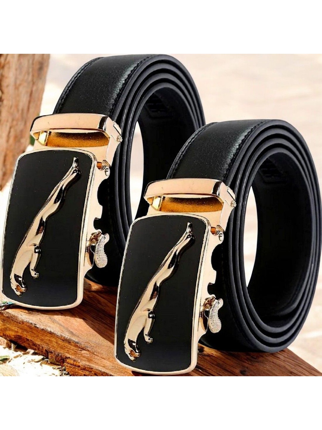 

The Roadster Lifestyle Co Set Of 2 Textured Formal Belts, Black