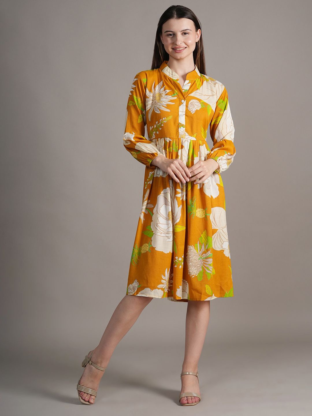 

Belfry Floral A-Line Dress, Yellow
