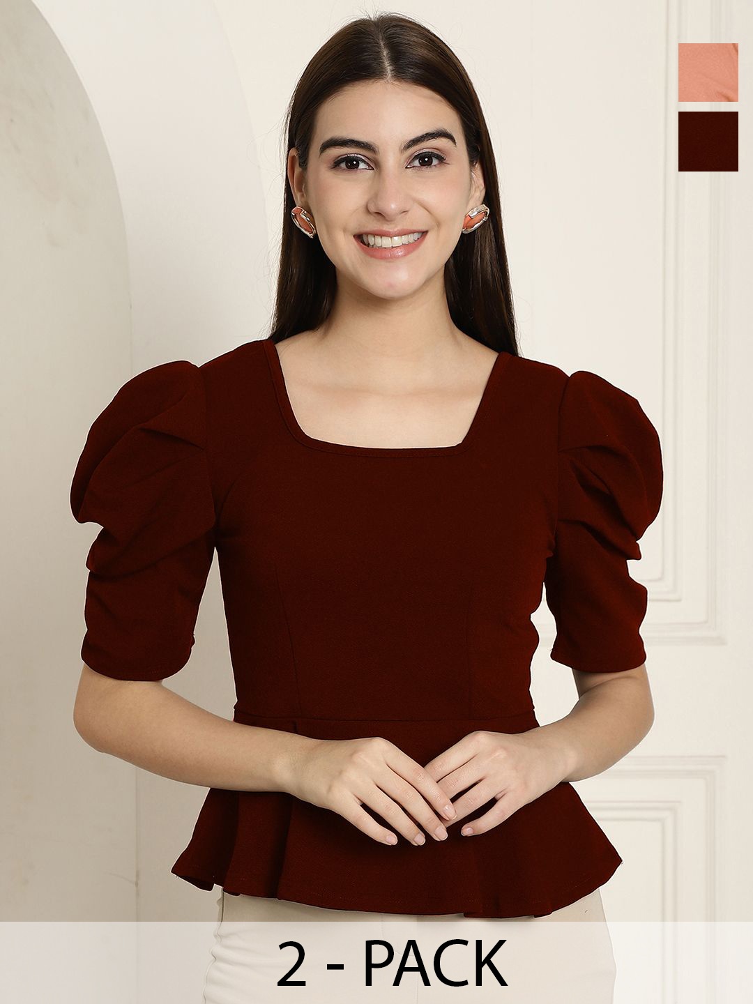 

Tromko Puff Sleeve Top, Multi