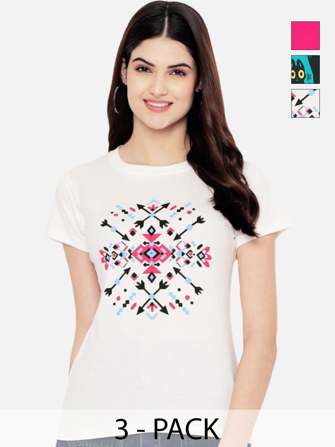 

Tromko Women Typography Printed T-shirt, Multi