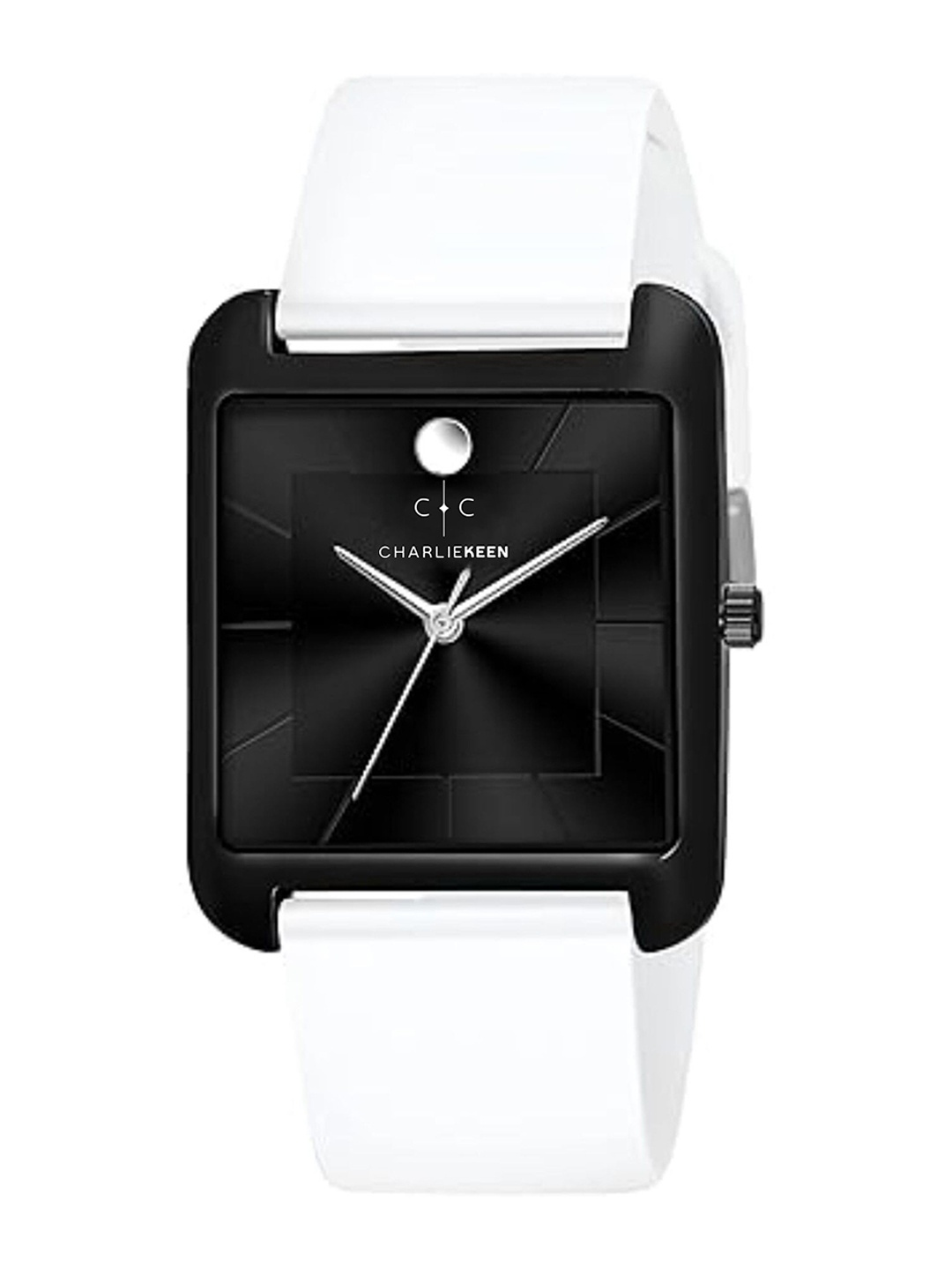 

CHARLIEKEEN Men Brass Dial & Straps Analogue Watch CC-GSQ008-BLK-WHT, Black