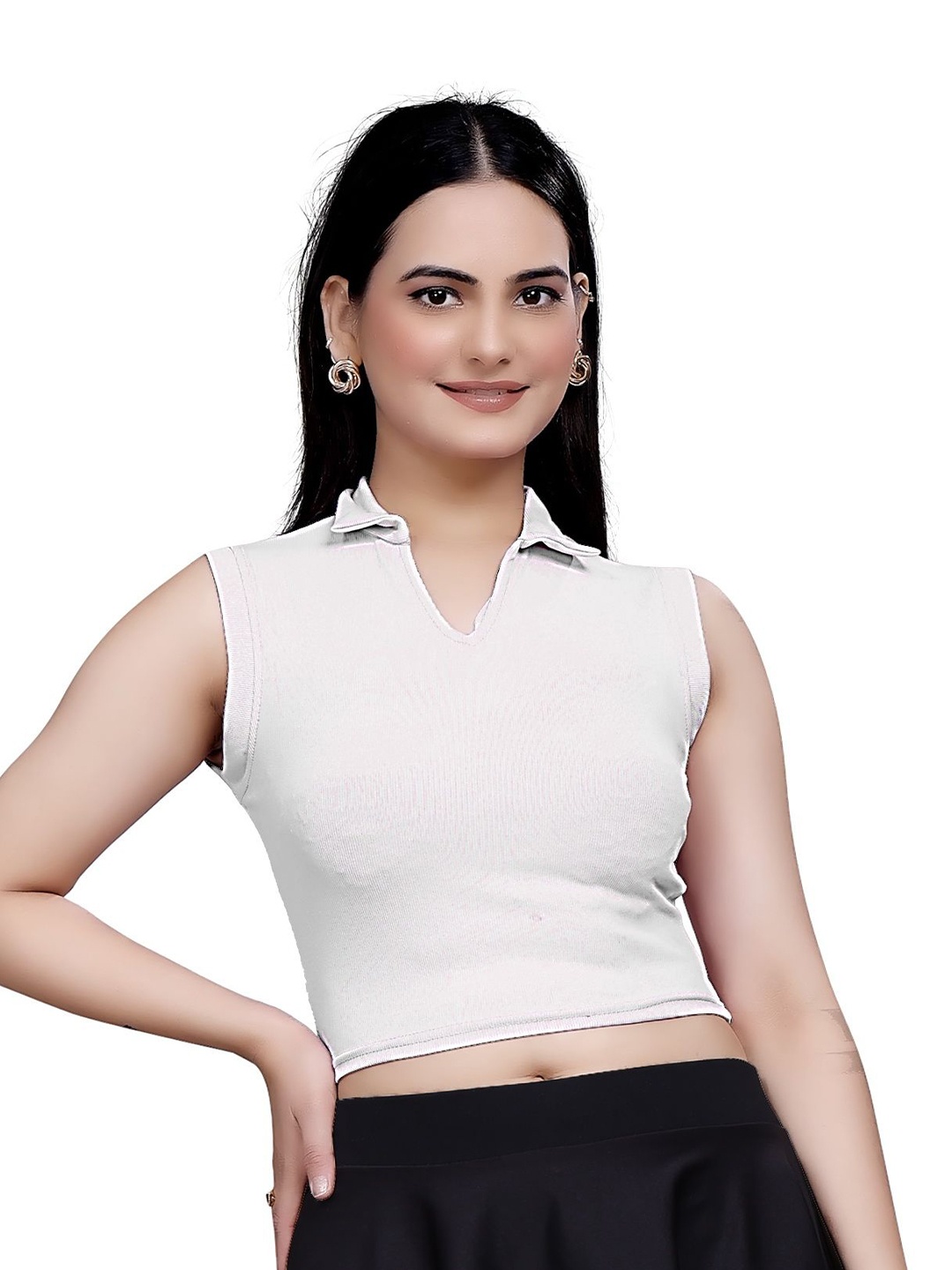 

DressBerry Tank Crop Top, White