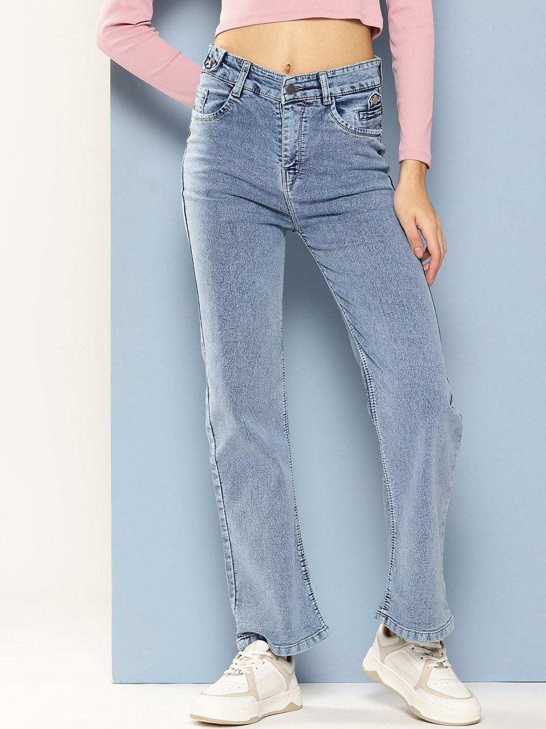 

BAESD Women Comfort Relaxed Fit Casual Jeans, Blue