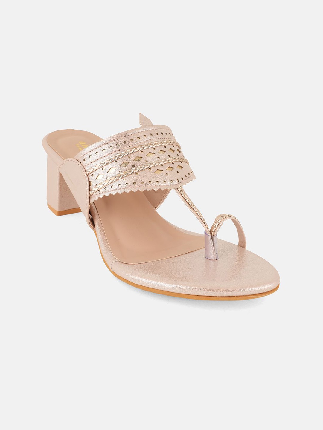 

Anouk PU Party Block Sandals, Rose gold