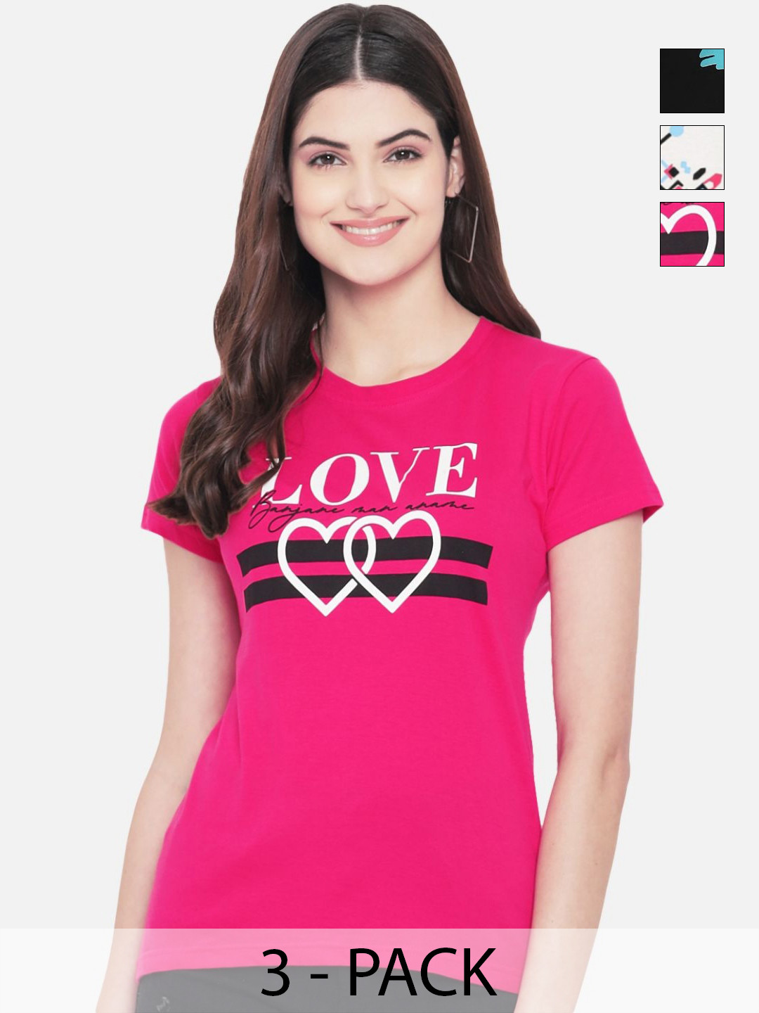 

Tromko Women Typography Printed T-shirt, Multi