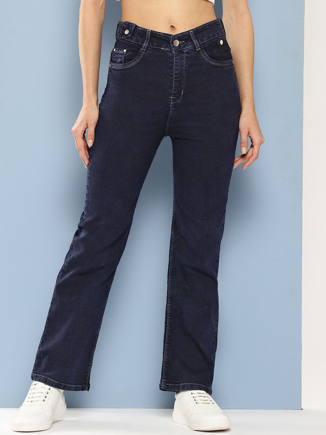 

BAESD Women Comfort Relaxed Fit Stretchable Jeans, Blue