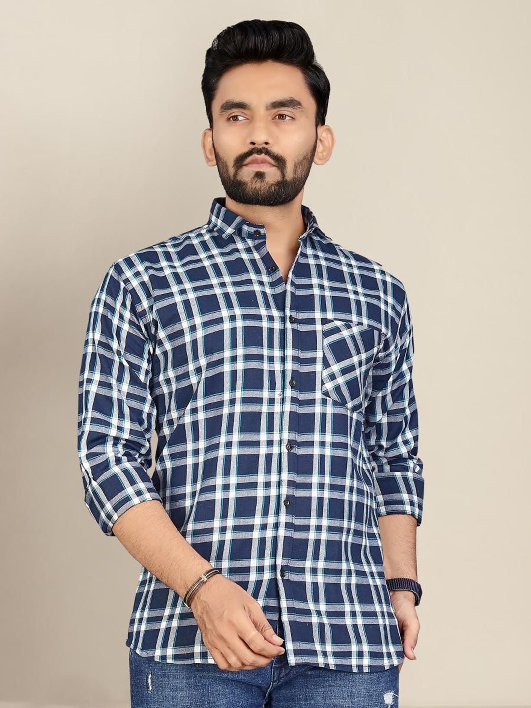 

Metronaut Men Classic Tartan Checks Opaque Checked Casual Shirt, Multi