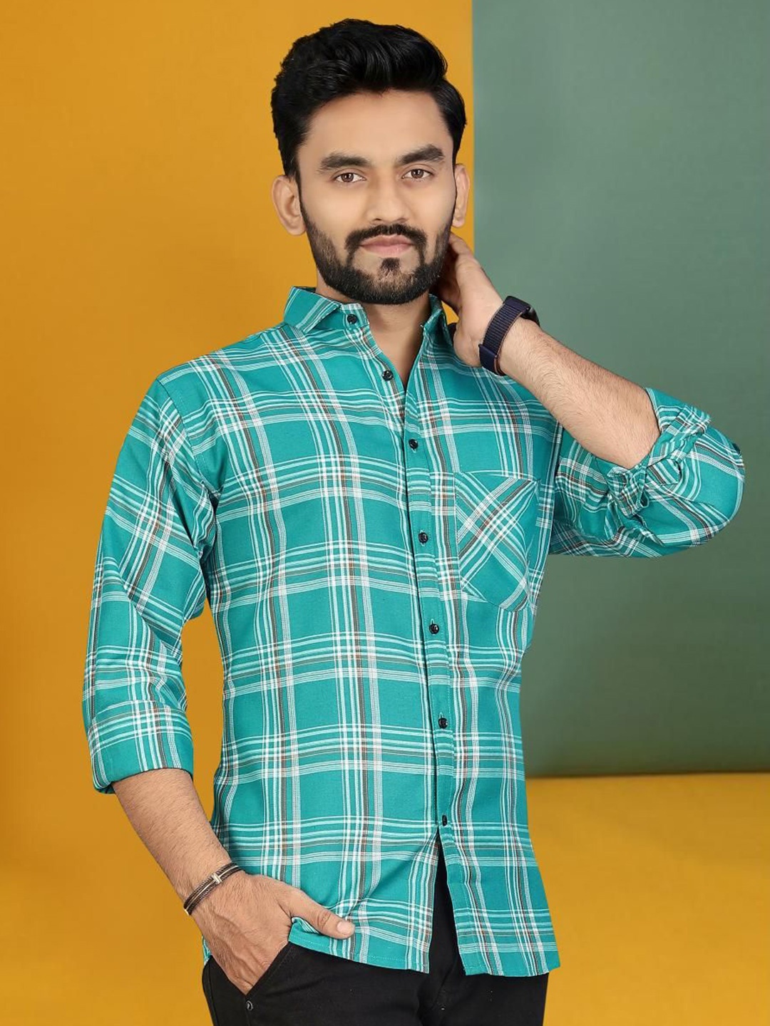 

Metronaut Men Classic Tartan Checks Opaque Checked Casual Shirt, Multi