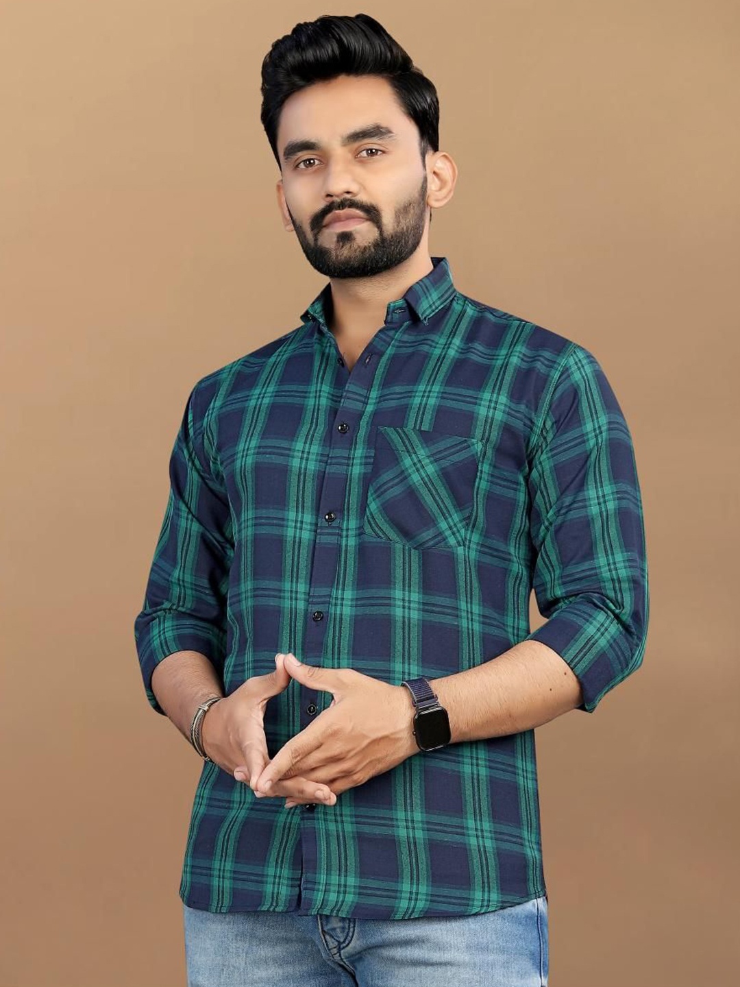 

Metronaut Men Classic Tartan Checks Opaque Checked Casual Shirt, Multi