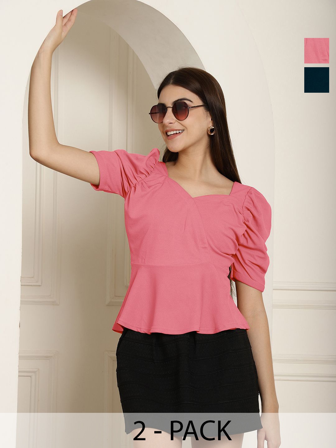 

Tromko Puff Sleeve Top, Multi