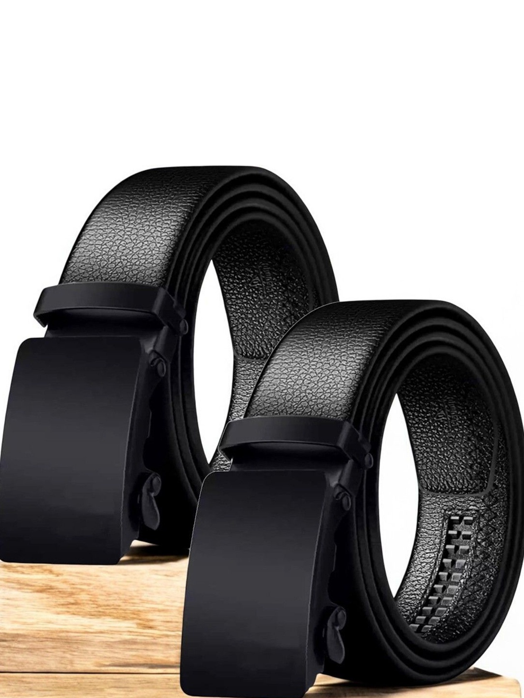 

The Roadster Lifestyle Co Set Of 2 Textured Formal Belts, Black