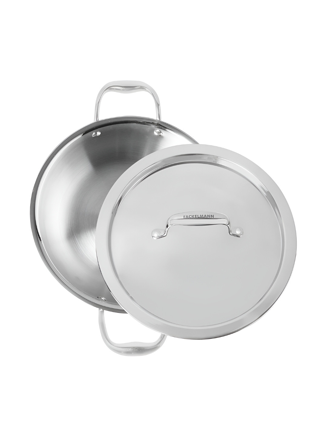 Fackelmann Steel Tri-Ply Stainless Steel Kadhai And Wok
