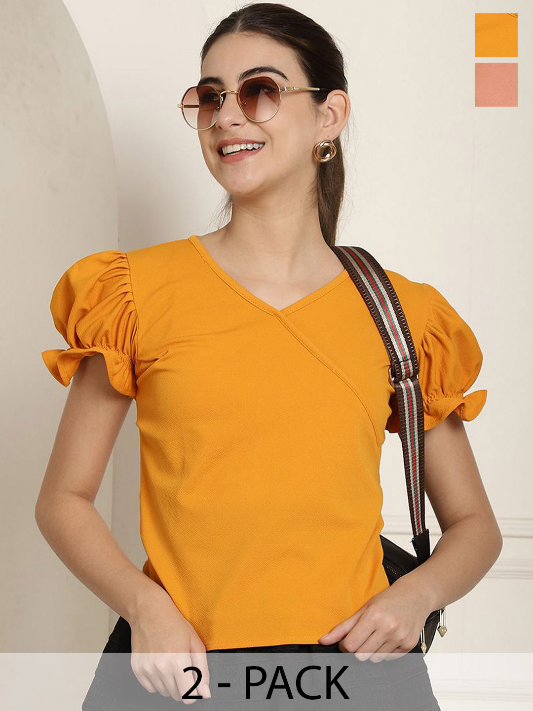 

Tromko Puff Sleeve Top, Multi