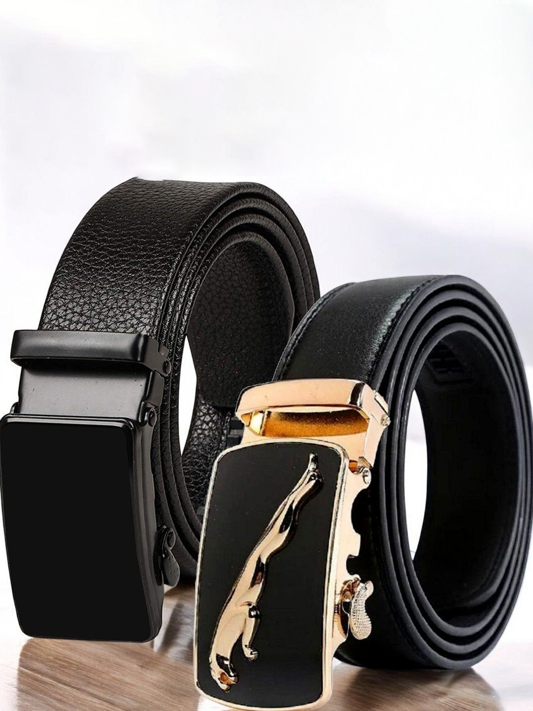 

The Roadster Lifestyle Co. Set Of 2 Textured Formal Belts, Black