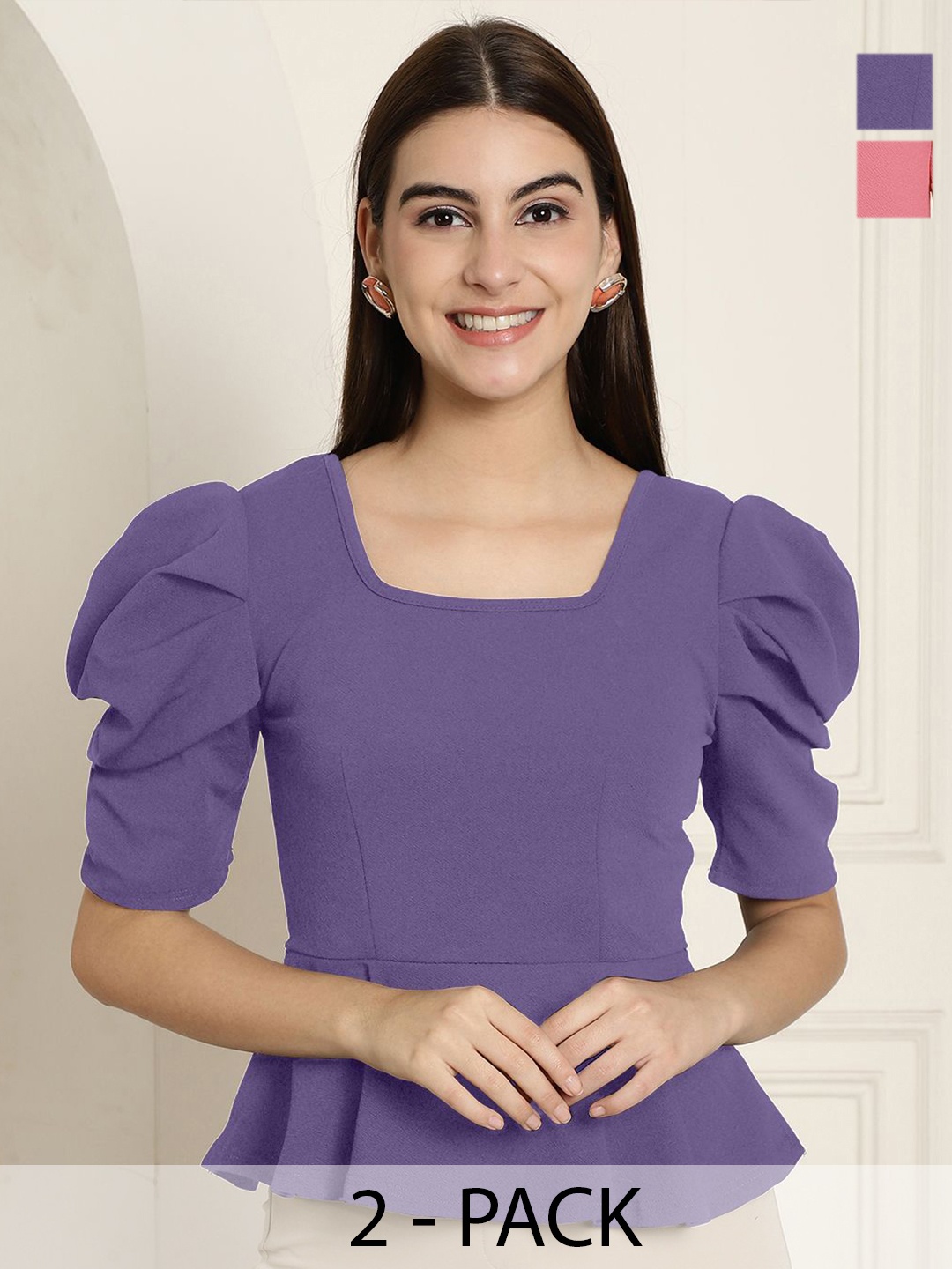 

Tromko Puff Sleeve Top, Multi