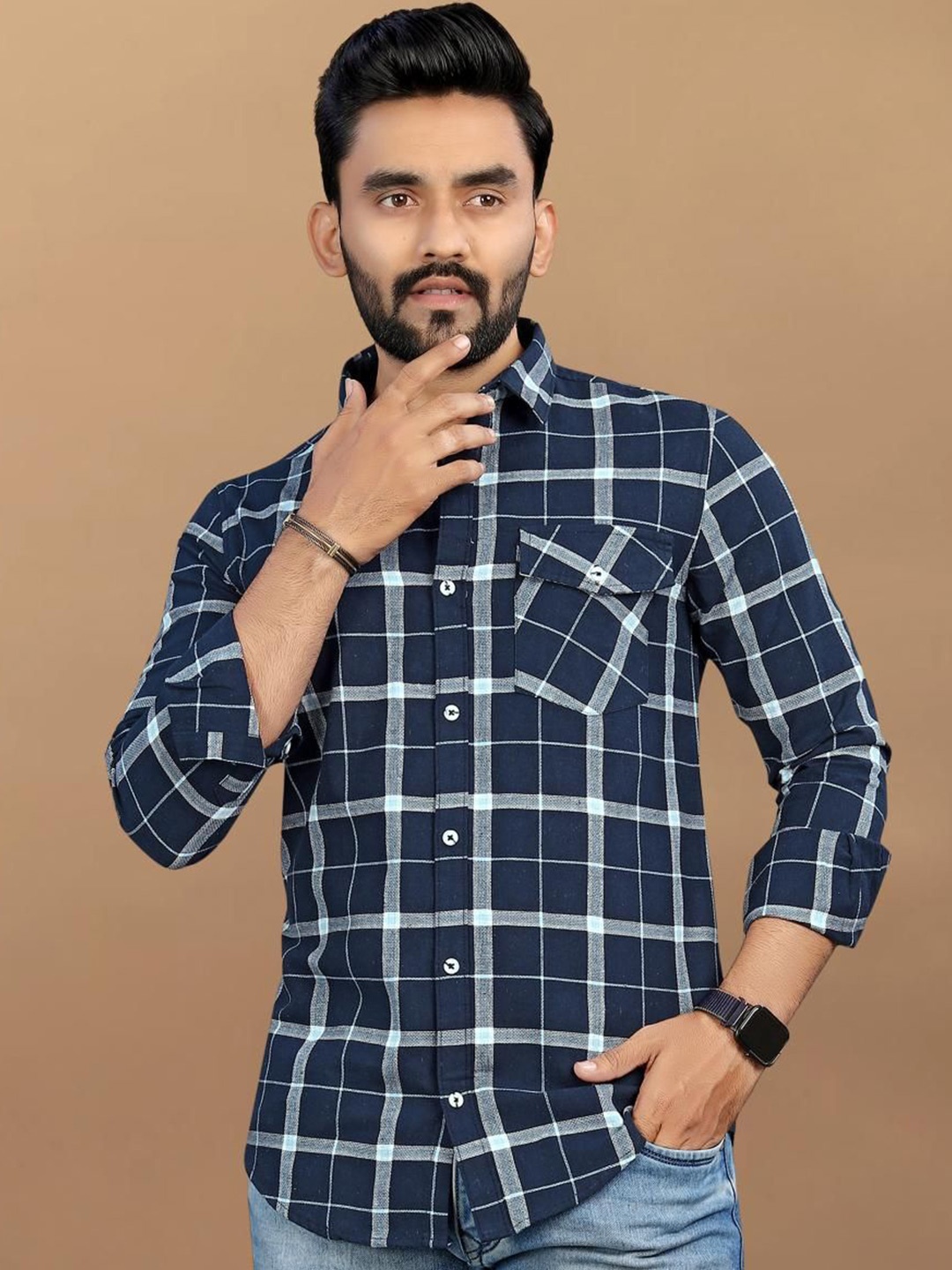 

Metronaut Men Classic Tartan Checks Opaque Checked Casual Shirt, Multi