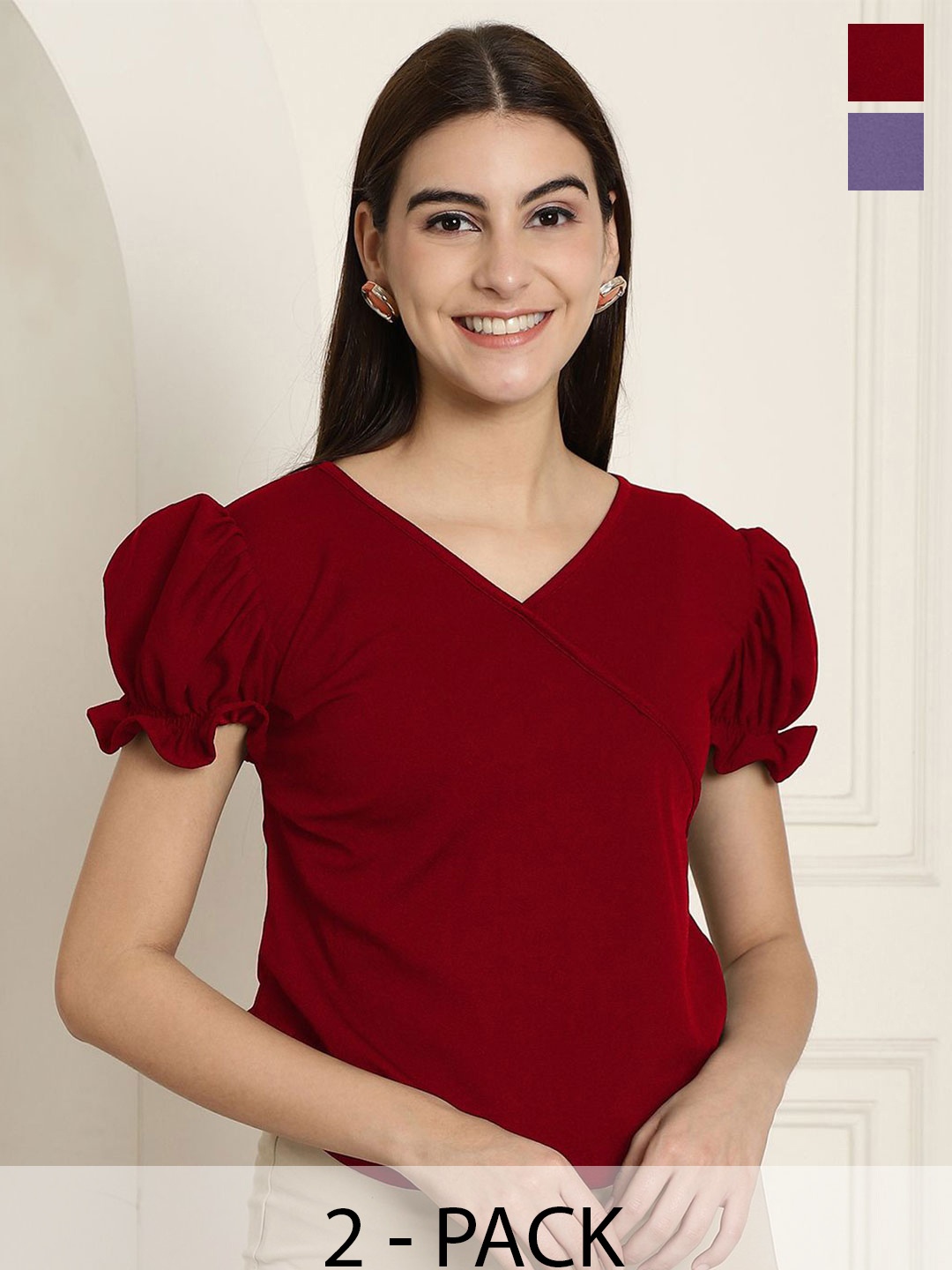 

Tromko Puff Sleeve Top, Multi