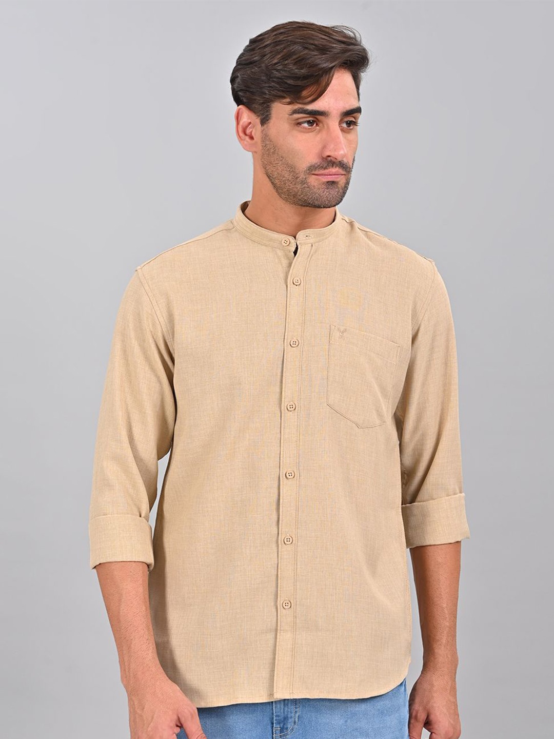 

STYLOFY Men Comfort Opaque Casual Shirt, Beige