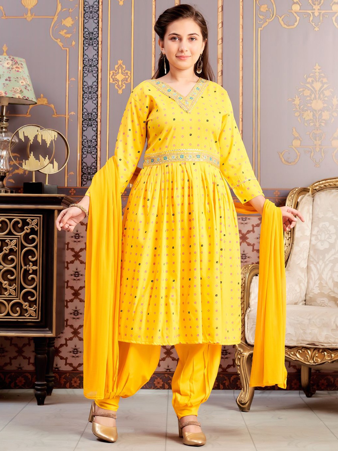 

BAESD Girls Kurta, Yellow