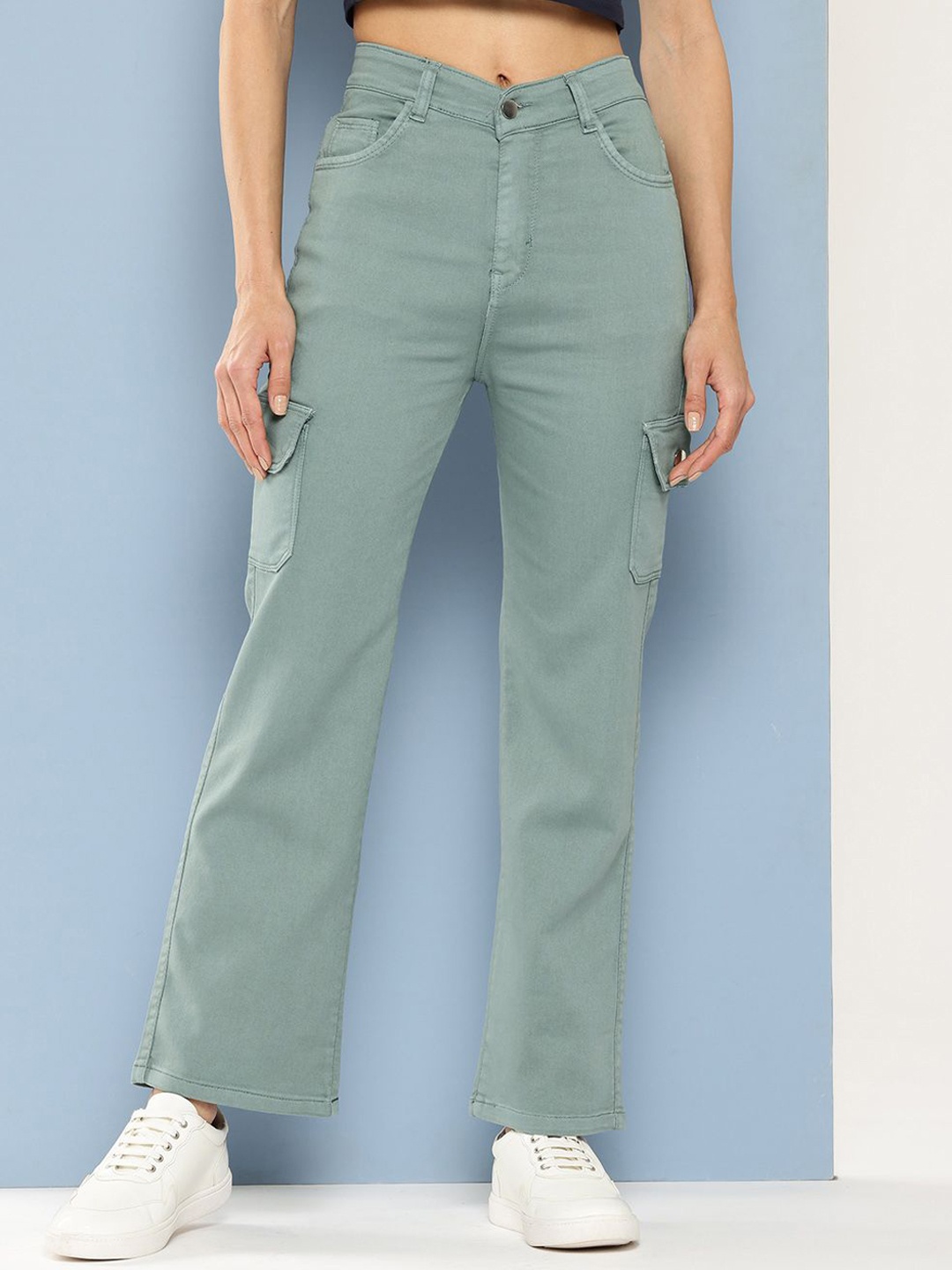 

BAESD Women Comfort Relaxed Fit Stretchable Jeans, Green