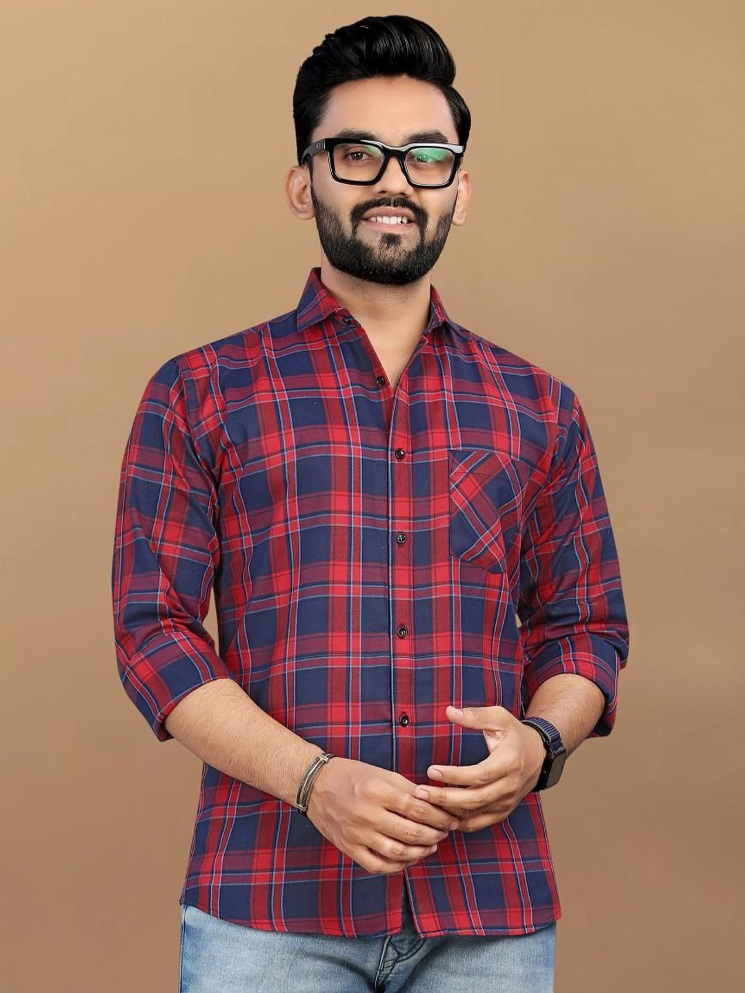 

Metronaut Men Classic Tartan Checks Opaque Checked Casual Shirt, Multi