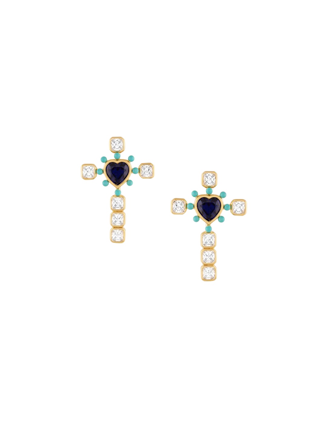 

Isharya 18Kt Gold Plated Contemporary Cubic Zirconia Studs, White