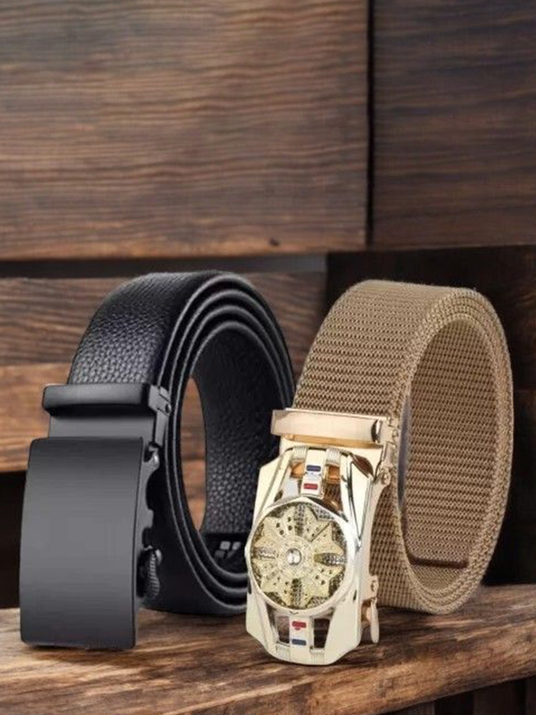 

The Roadster Lifestyle Co Set Of 2 Textured Formal Belts, Black