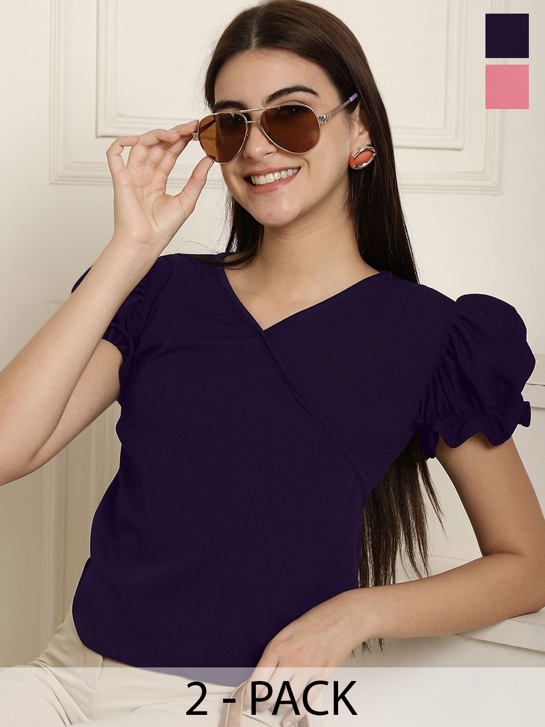 

Tromko Puff Sleeve Top, Multi