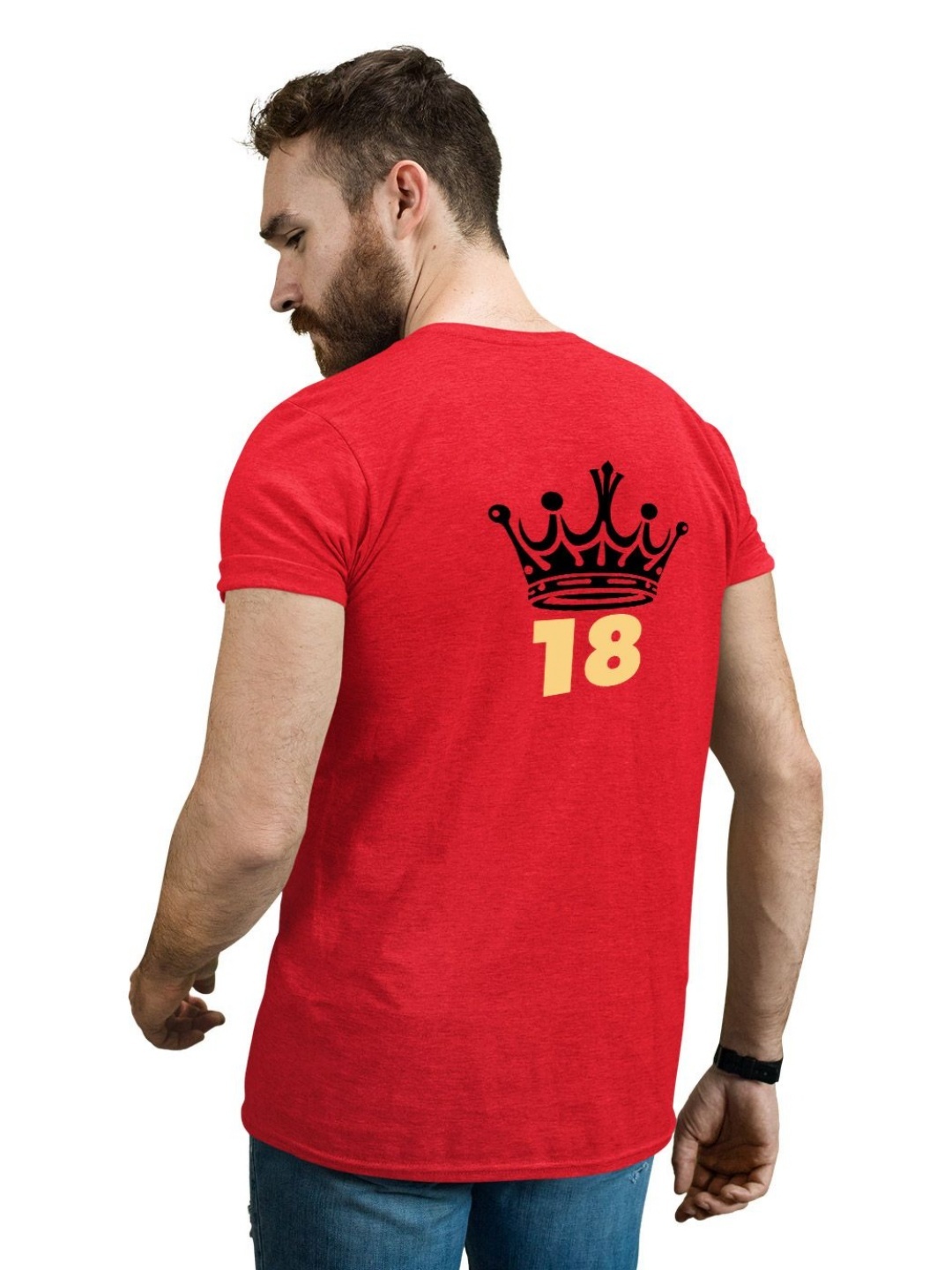 

Tantra Men Typography Printed Applique T-shirt, Red