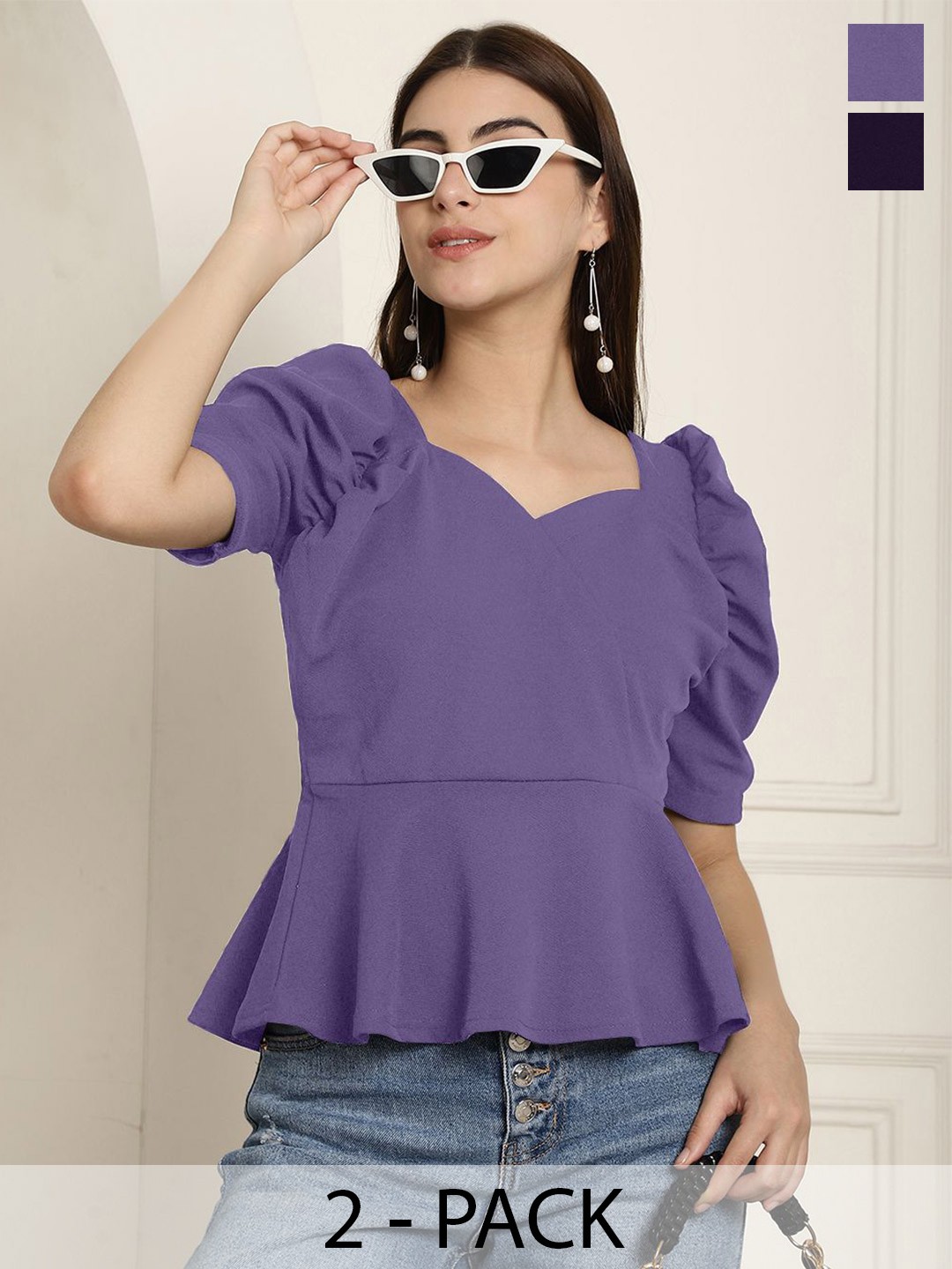 

Tromko Puff Sleeve Top, Multi