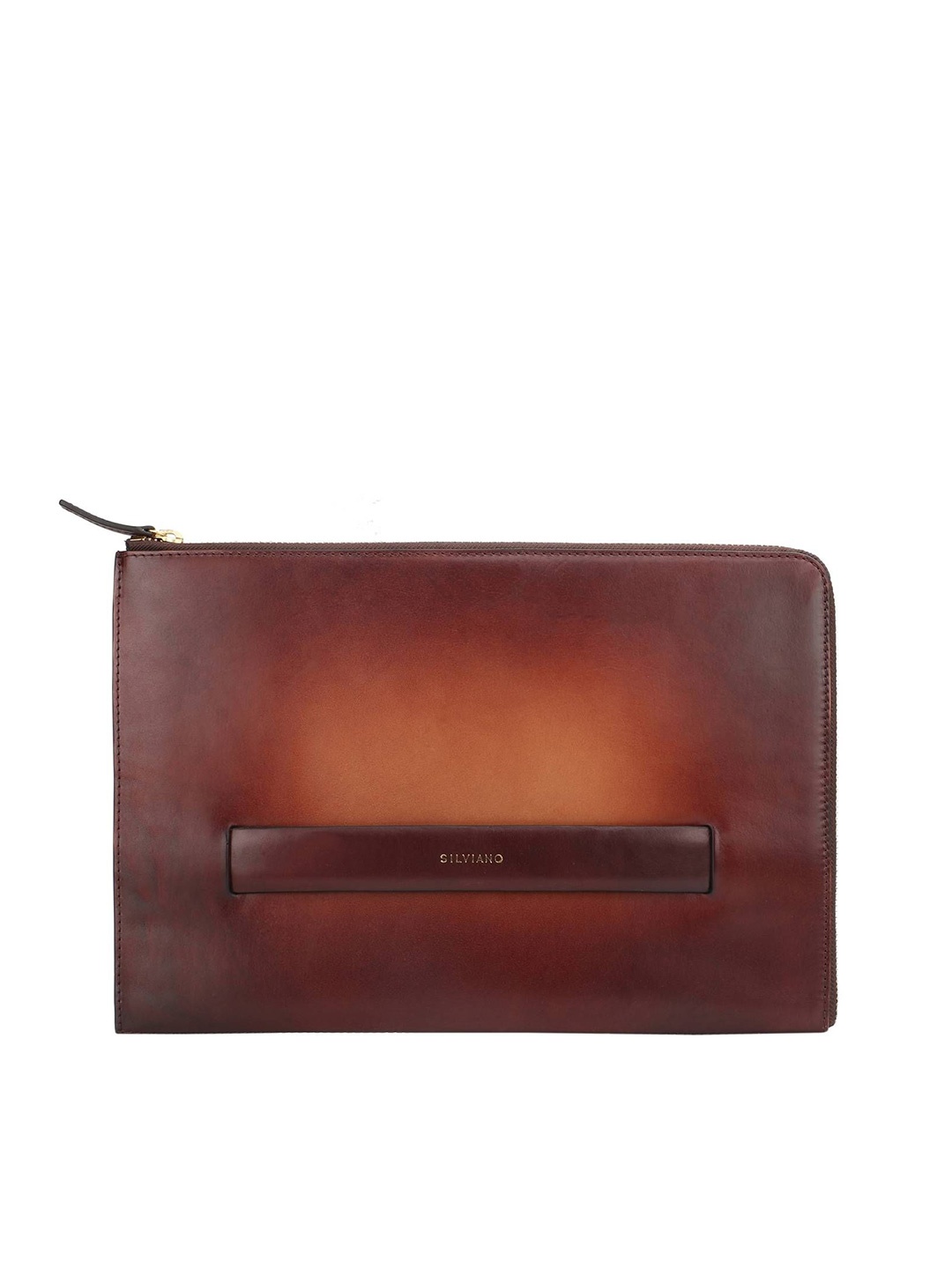 

SILVIANO Unisex Leather Laptop Sleeve, Tan