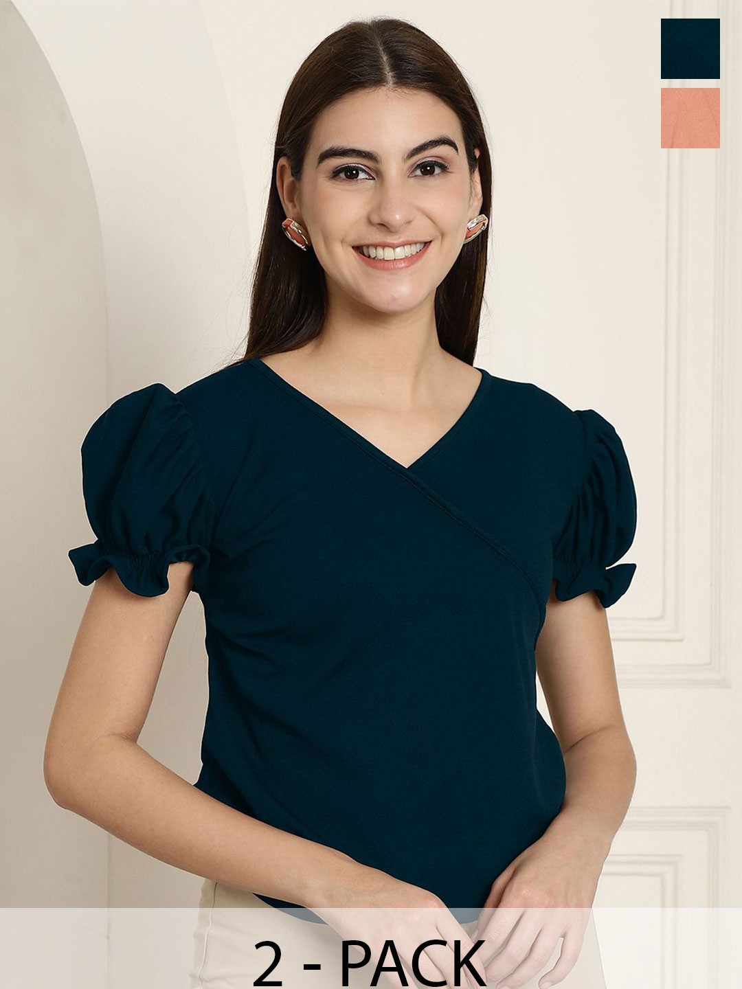 

Tromko Puff Sleeve Top, Multi