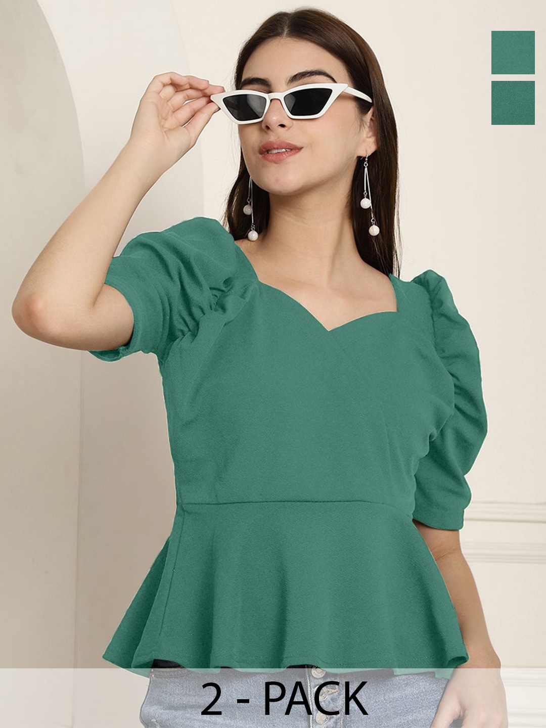 

Tromko Puff Sleeve Top, Multi