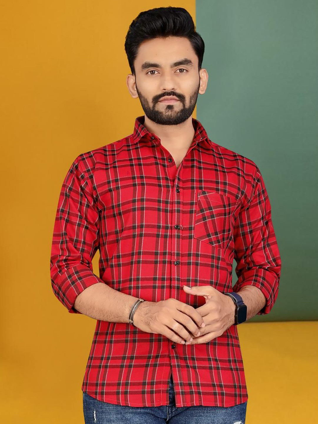 

Metronaut Men Classic Tartan Checks Opaque Checked Casual Shirt, Multi